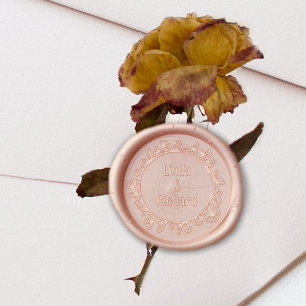 Flowers Frame, Wedding Wax Seal Stamp