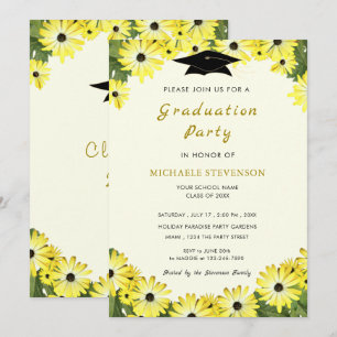Flowers Framed Your Graduation Invitation Template
