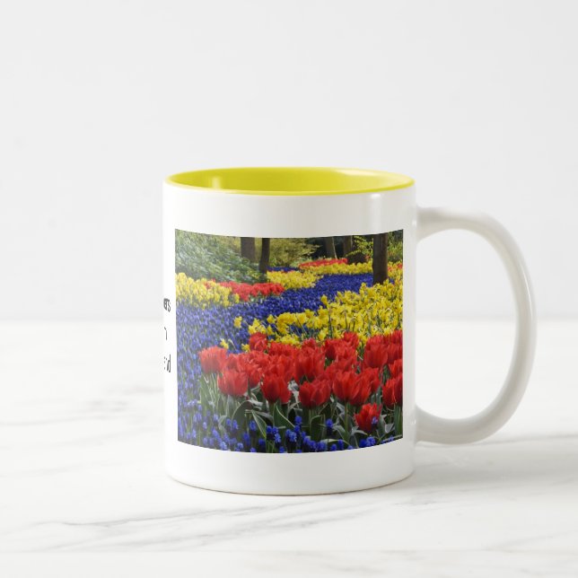 Flowers from Holland, Keukenhof Two-Tone Coffee Mug (Right)