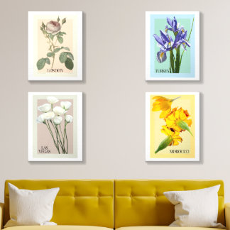 Flowers from Morocco, London, Turkey & Las Vegas Foam Core Photo Tile