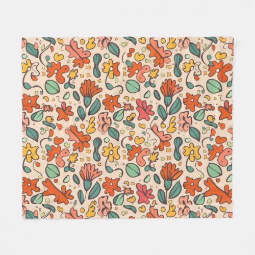 Flowers from Sea Floral Blanket