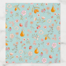 Flowers & Fruit Turquoise