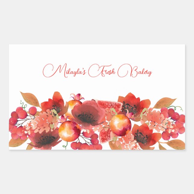 Flowers, Fruits and Berries Food Sticker (Front)