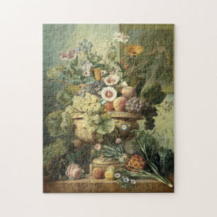 Flowers Fruits Vintage Medieval art Jigsaw Puzzle