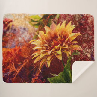 Flowers fulcolors woven blanket Jacquard