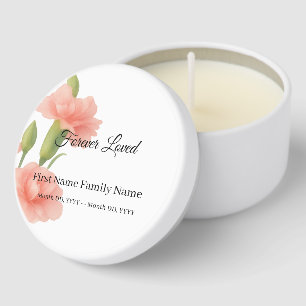 Flowers funeral mini candle favors