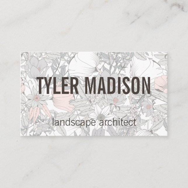 Flowers | Garden Botanical Flowers Business Card (Front)
