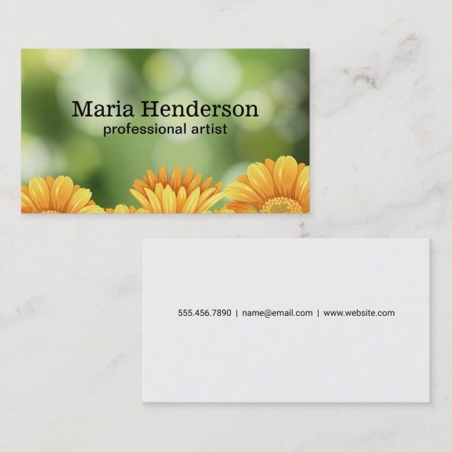 Flowers Garden Business Card (Front/Back)