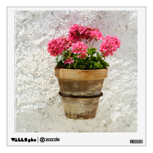 Flowers   Geranium In Flower in Pot Wall Decal