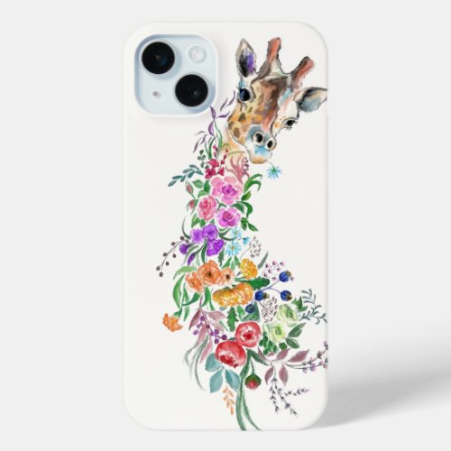 Flowers Giraffe iPhone Case