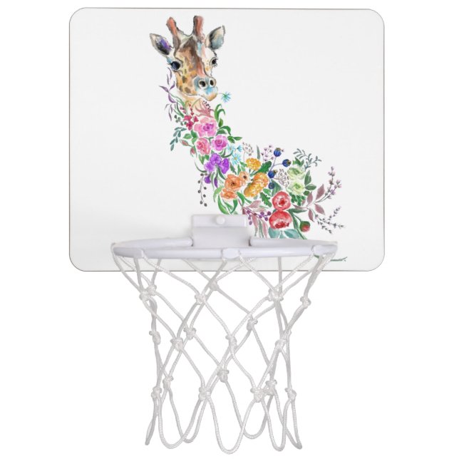 Flowers Giraffe Mini Basketball Hoop (Front)