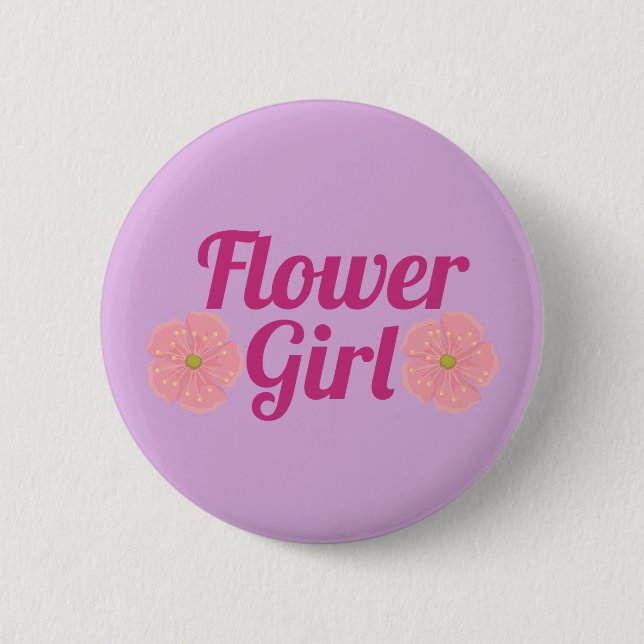 Flowers girl  button (Front)