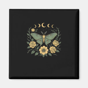 Flowers Goblincore Moth and Butterfly Cottagecore Magnet