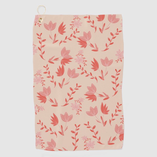 Flowers Golf Towel (Front)