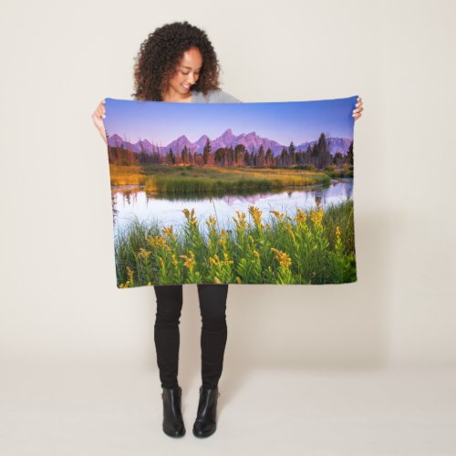 Flowers  Grand Teton National Park Wyoming Fleece Blanket