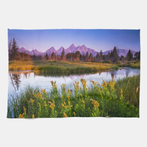 Flowers  Grand Teton National Park Wyoming Kitchen Towel