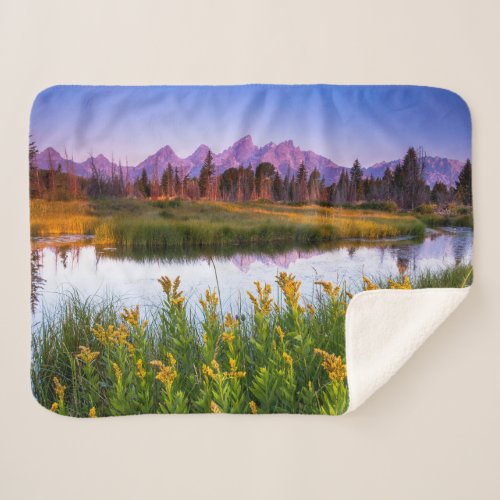 Flowers  Grand Teton National Park Wyoming Sherpa Blanket