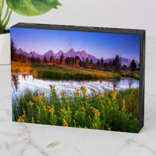 Flowers Grand Teton National Park, Wyoming Wooden Box Sign