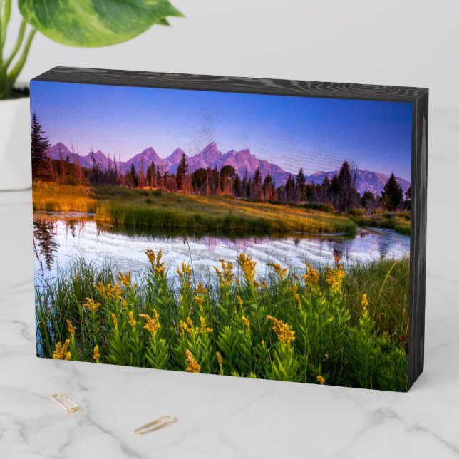 Flowers | Grand Teton National Park, Wyoming Wooden Box Sign (In Situ Horizontal)