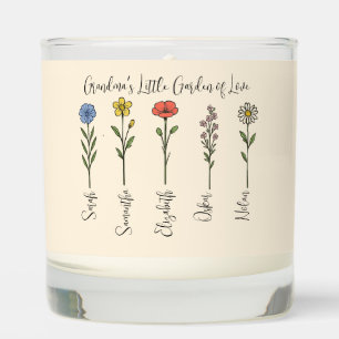 Flowers & Grandchildren's Names - Grandma's Garden Scented Candle