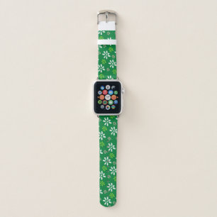 Flowers Green Pattern Apple Watch Band