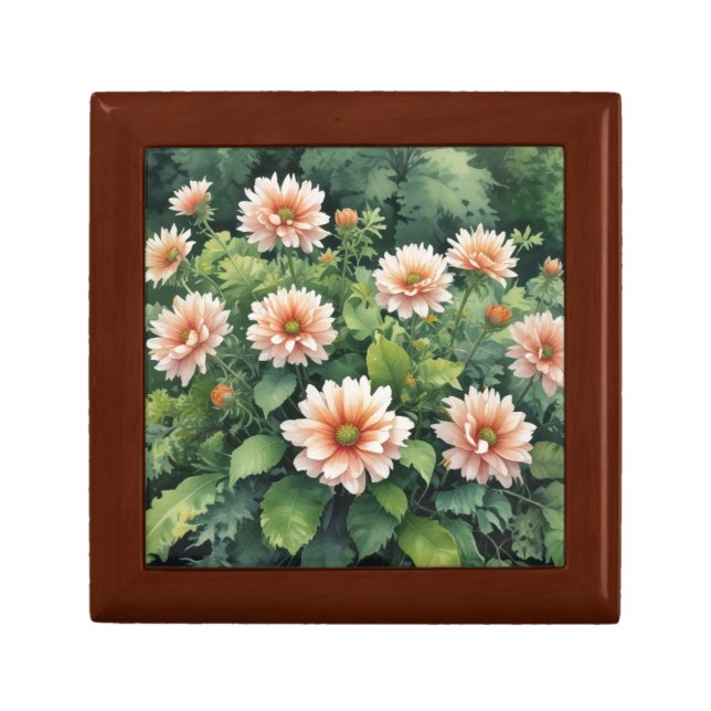 Flowers Greenery Elegant Watercolor Gift Box (Front)