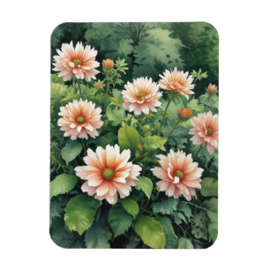 Flowers Greenery Elegant Watercolor Magnet