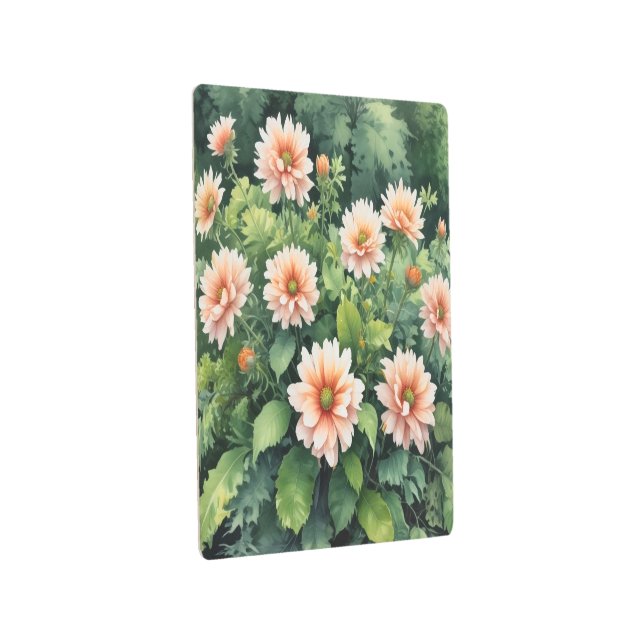 Flowers Greenery Elegant Watercolor Metal Print (3/4)