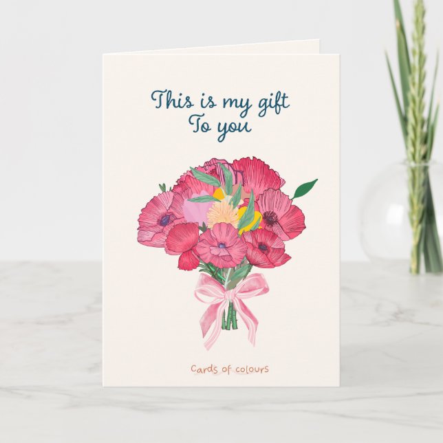 Flowers greeting card (Front)