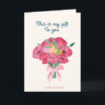 Flowers greeting card<br><div class="desc">Brighten someone’s day with this charming greeting card featuring a beautiful bouquet of flowers and the heartfelt message!!</div>