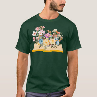 flowers growing from book C T-Shirt