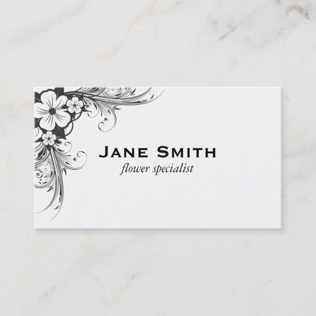Flowers & Growth Business Card (Front)