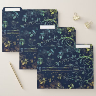 Flowers Guitar File Folder