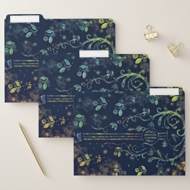 Flowers Guitar File Folder (Set)
