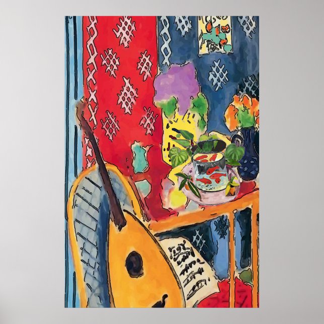 Flowers Guitar & Gold Fish  Poster (Front)