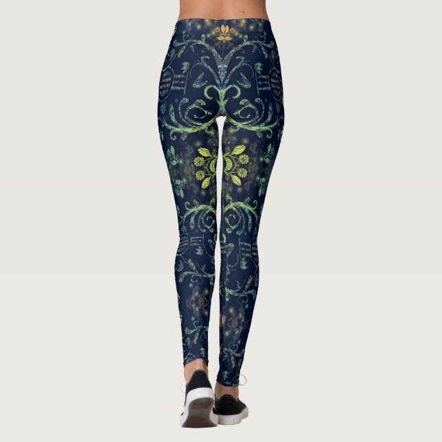 Flowers Guitar Leggings (Back)