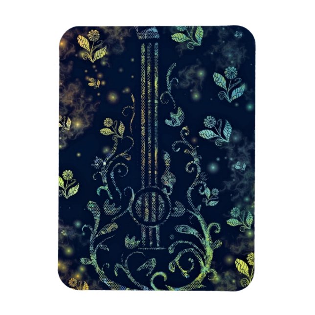 Flowers Guitar Magnet (Vertical)