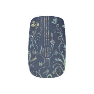 Flowers Guitar Nail Art