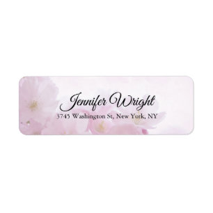 Flowers Handwriting Elegant Classical Plain Label