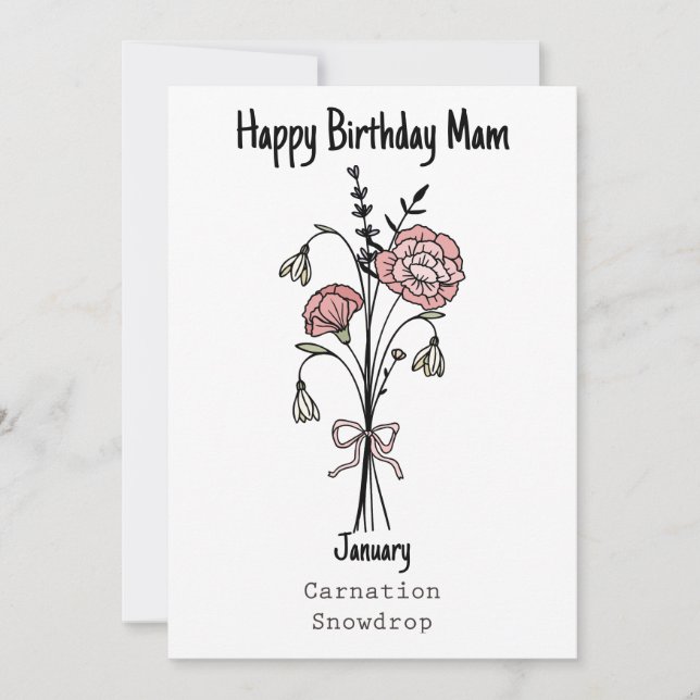 Flowers Happy Birthday Card (Front)