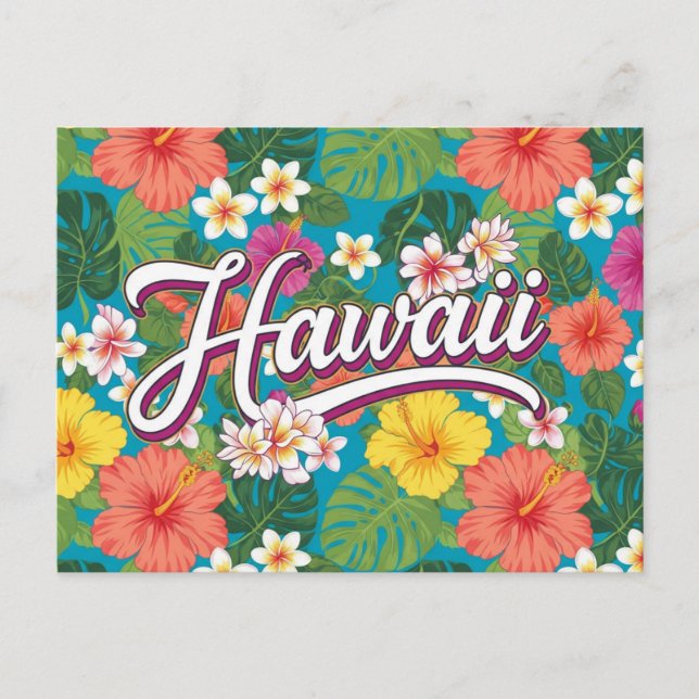Flowers Hawaii Travel Postcard (Front)