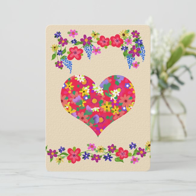 Flowers Heart Shape Valentine's Day 