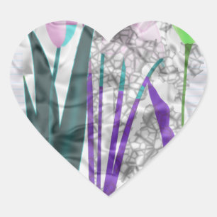 Flowers Heart Sticker