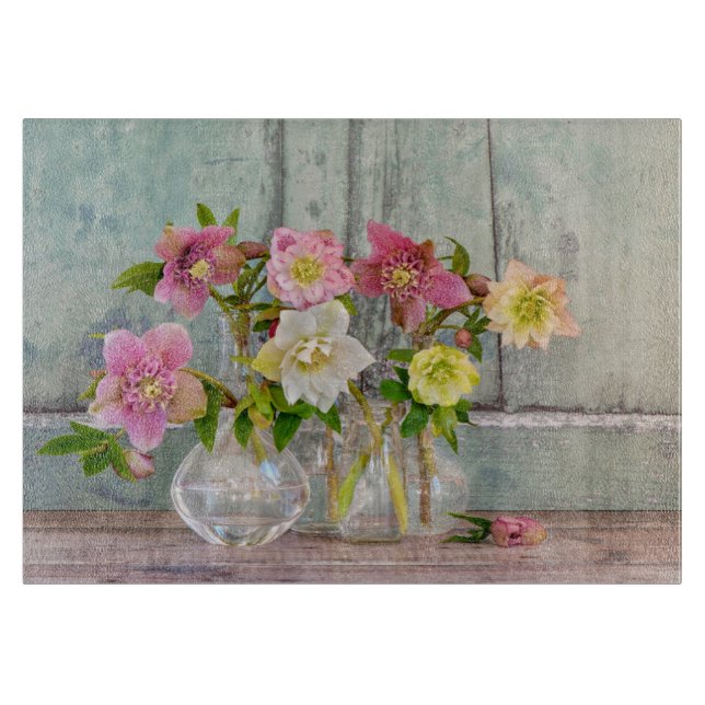 Flowers | Hellebores in Vases Cutting Board (Front)