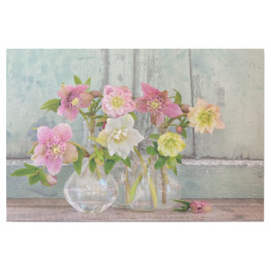 Flowers Hellebores in Vases Gallery Wrap