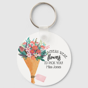 Flowers helping me grow key ring