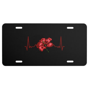 Flowers Hibiscus Blossom License Plate