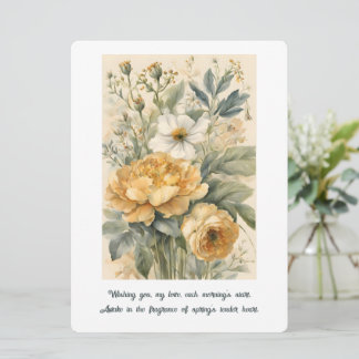 Flowers  holiday card