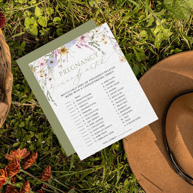 Flowers How Sweet It Is Pregnancy Candy Match Game (Creator Uploaded)