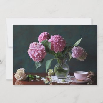 Flowers | Hydrangeas In Vase Thank You Card by intothewild at Zazzle